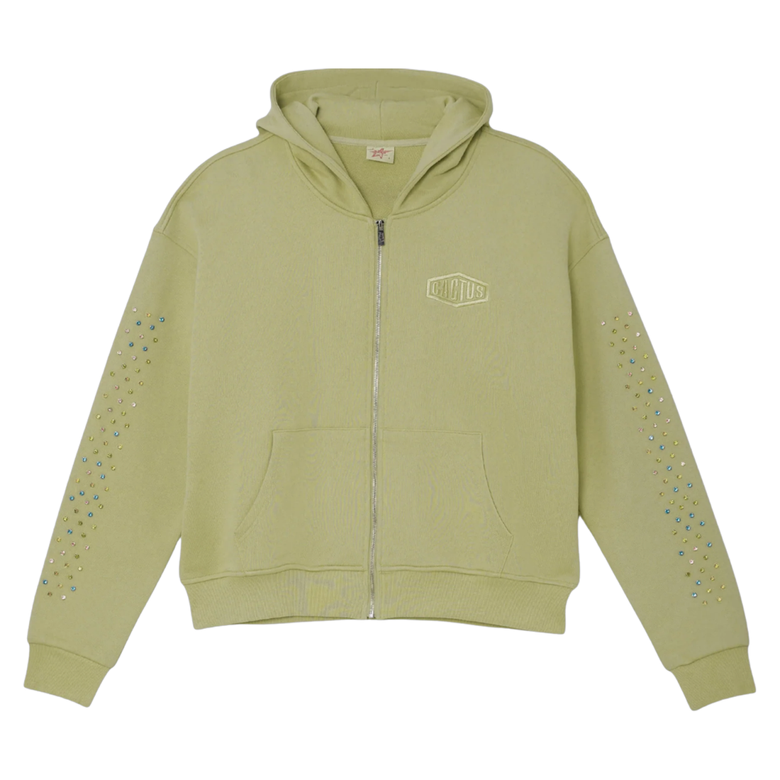 AZVA ZIP HOODIE 'CRYSTAL CACTUS MINT'