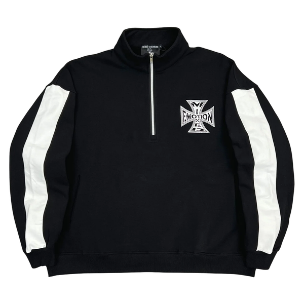 MIXED EMOTIONS QUARTER ZIP 'BLACK'