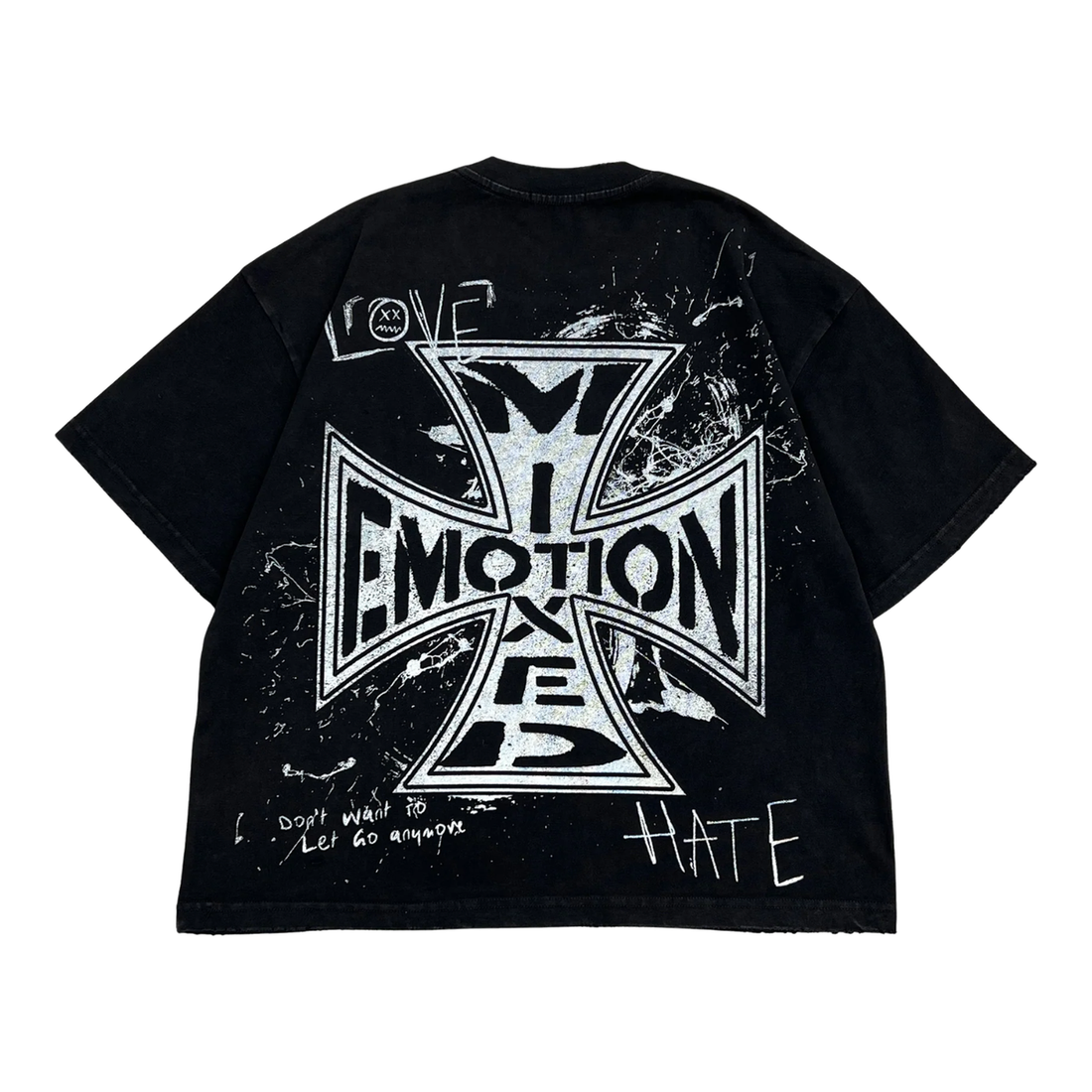 MIXED EMOTIONS TEE 'BLACK CHAOS'