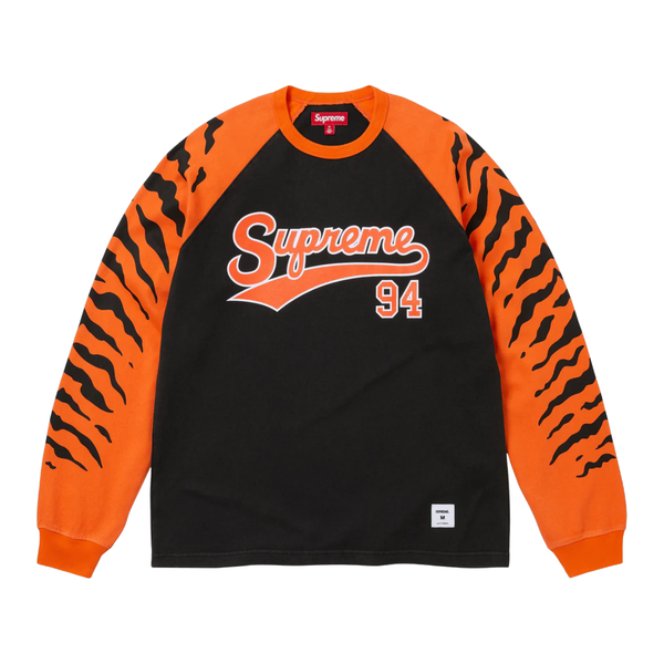 SUPREME LONGSLEEVE 'TIGER RAGLAN ORANGE BLACK'