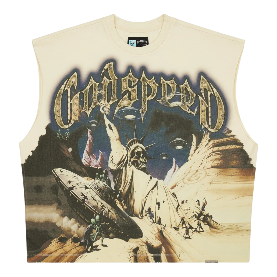 GODSPEED TEE 'SLEEVELESS THE LANDING BONE'