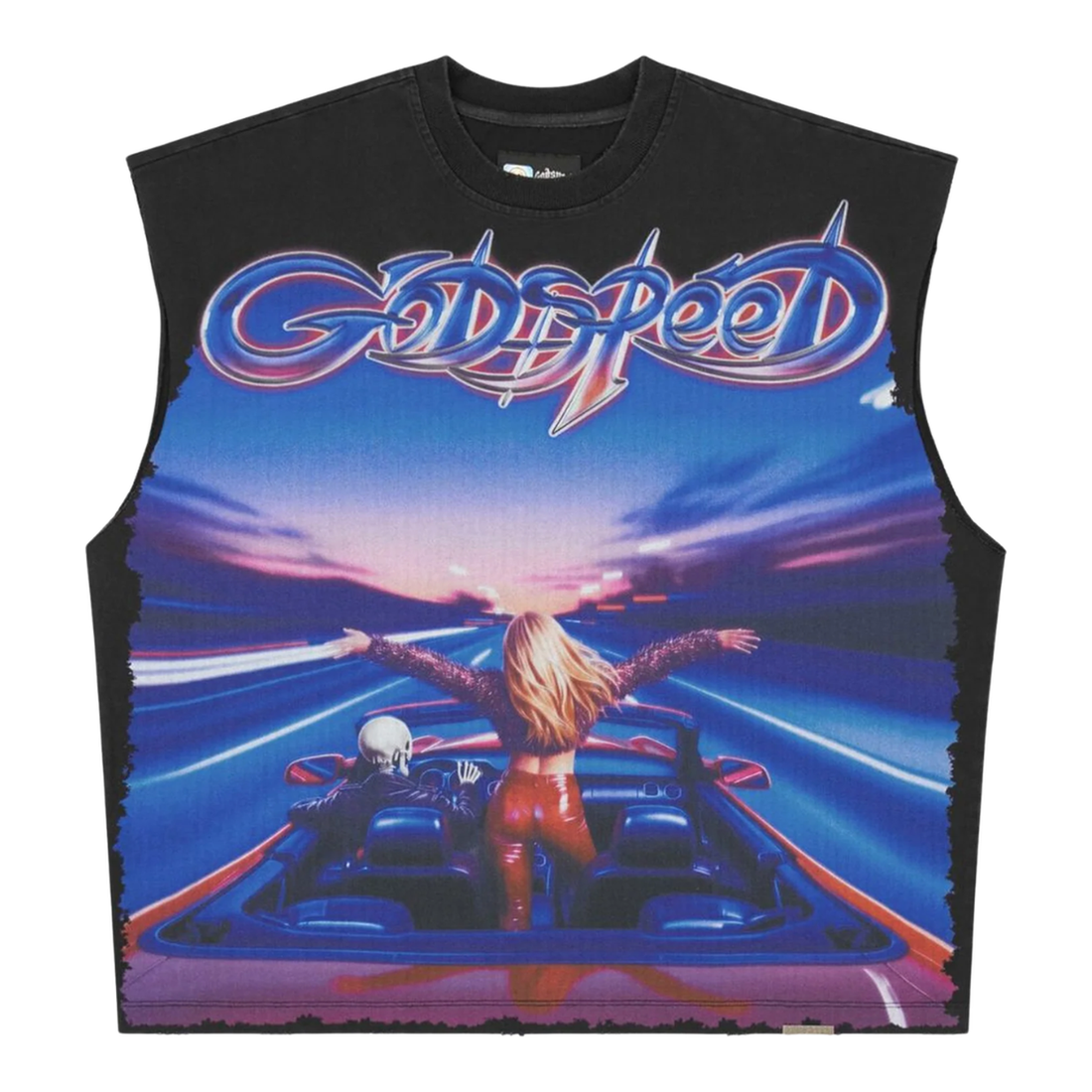 GODSPEED TEE 'FUN SLEEVELESS BLACK WASH'