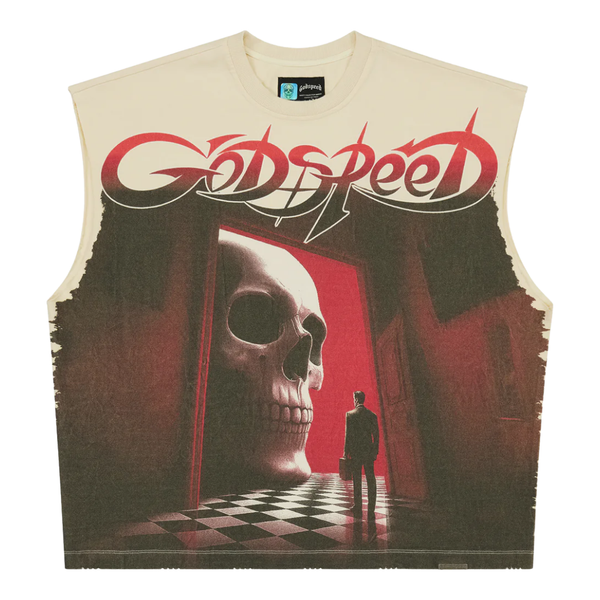 GODSPEED TEE 'SLEEVELESS FATES DOORSTEP BONE'