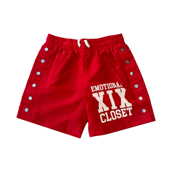 MIXED EMOTIONS SHORT 'BACKYARD NYLON RED'
