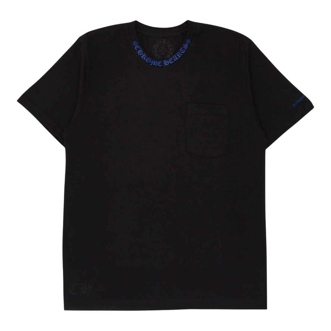 CHROME HEARTS TEE '1988 BLACK BLUE NECK LOGO'