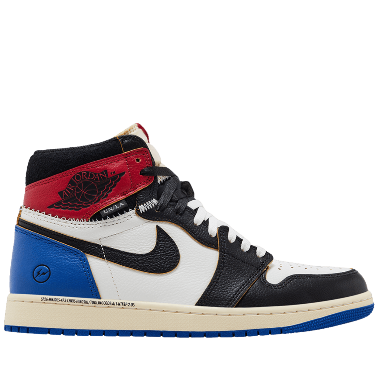 AIR JORDAN 1 RETRO HIGH OG 'FRAGMENT X UNION LA VARSITY RED SPORT ROYAL'