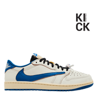 AIR JORDAN 1 LOW 'TRAVIS SCOTT FRAGMENT MILITARY BLUE'