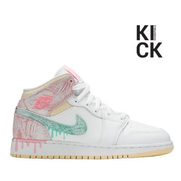 AIR JORDAN 1 MID (GS) 'PAINT DRIP'