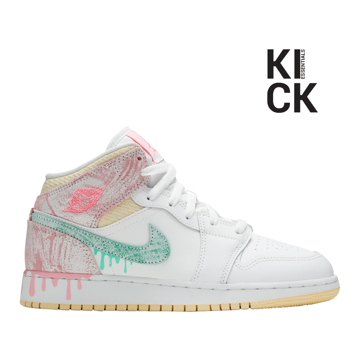 AIR JORDAN 1 MID (GS) 'PAINT DRIP'