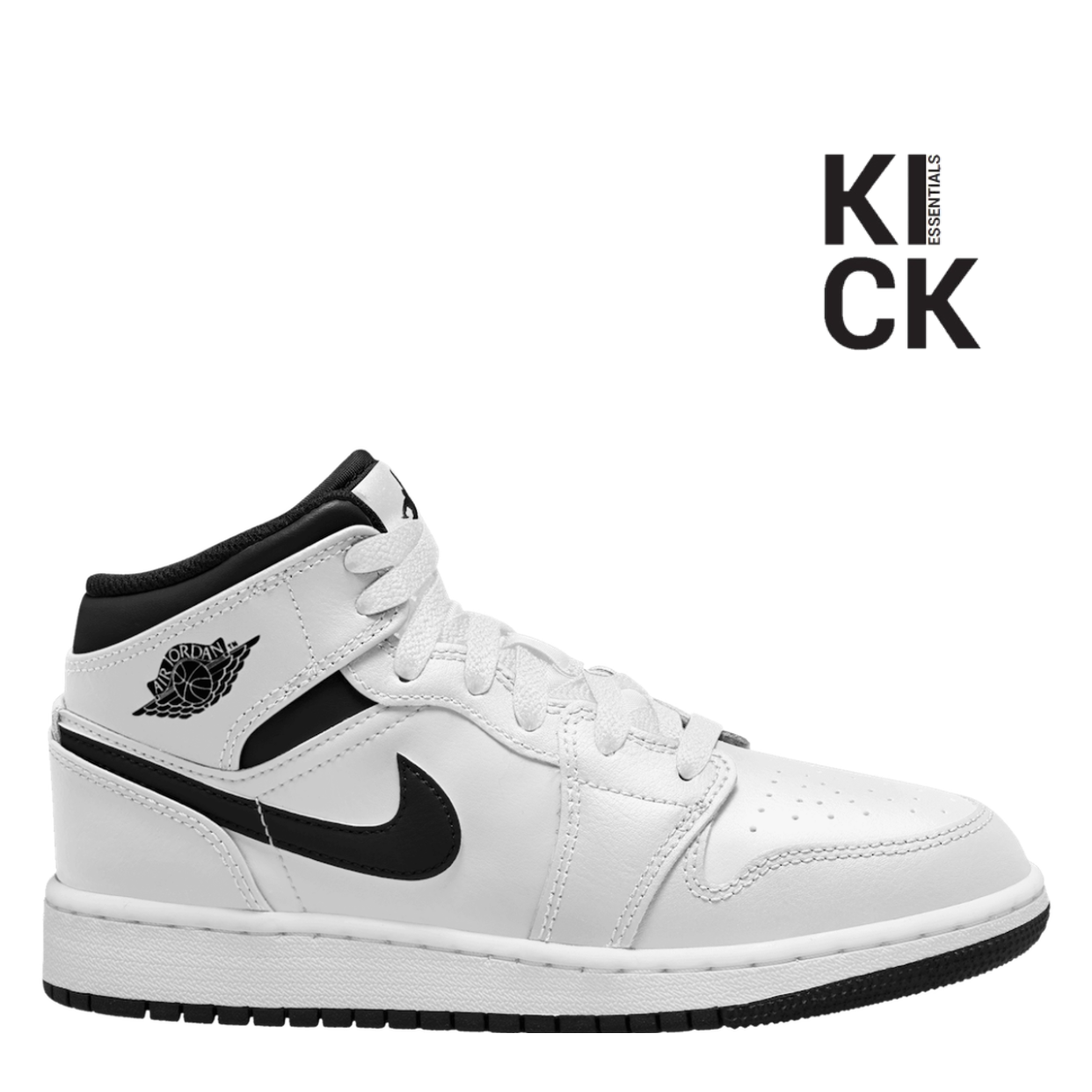 AIR JORDAN 1 MID (GS) 'WHITE BLACK'