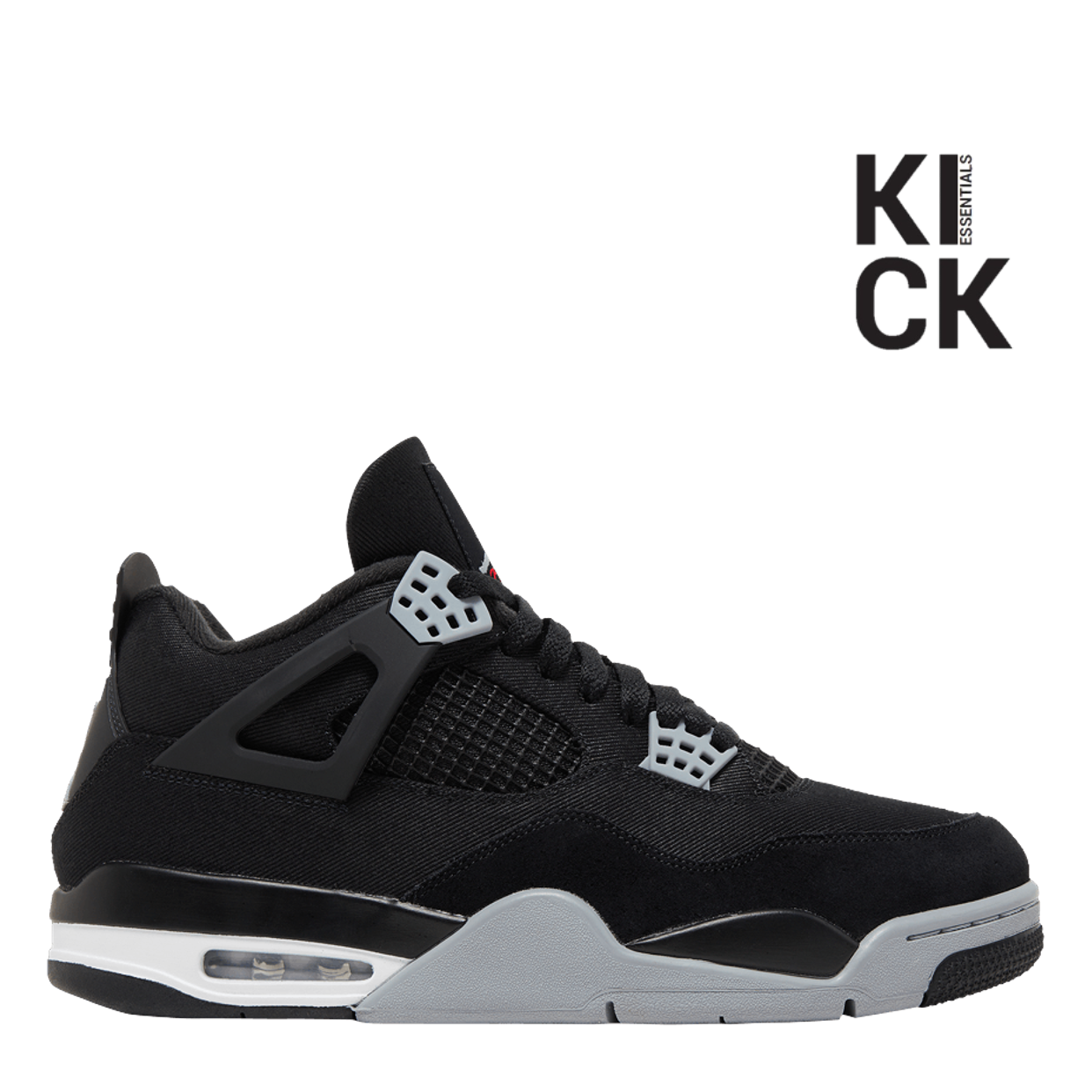 AIR JORDAN 4 RETRO (GS) 'BLACK CANVAS'