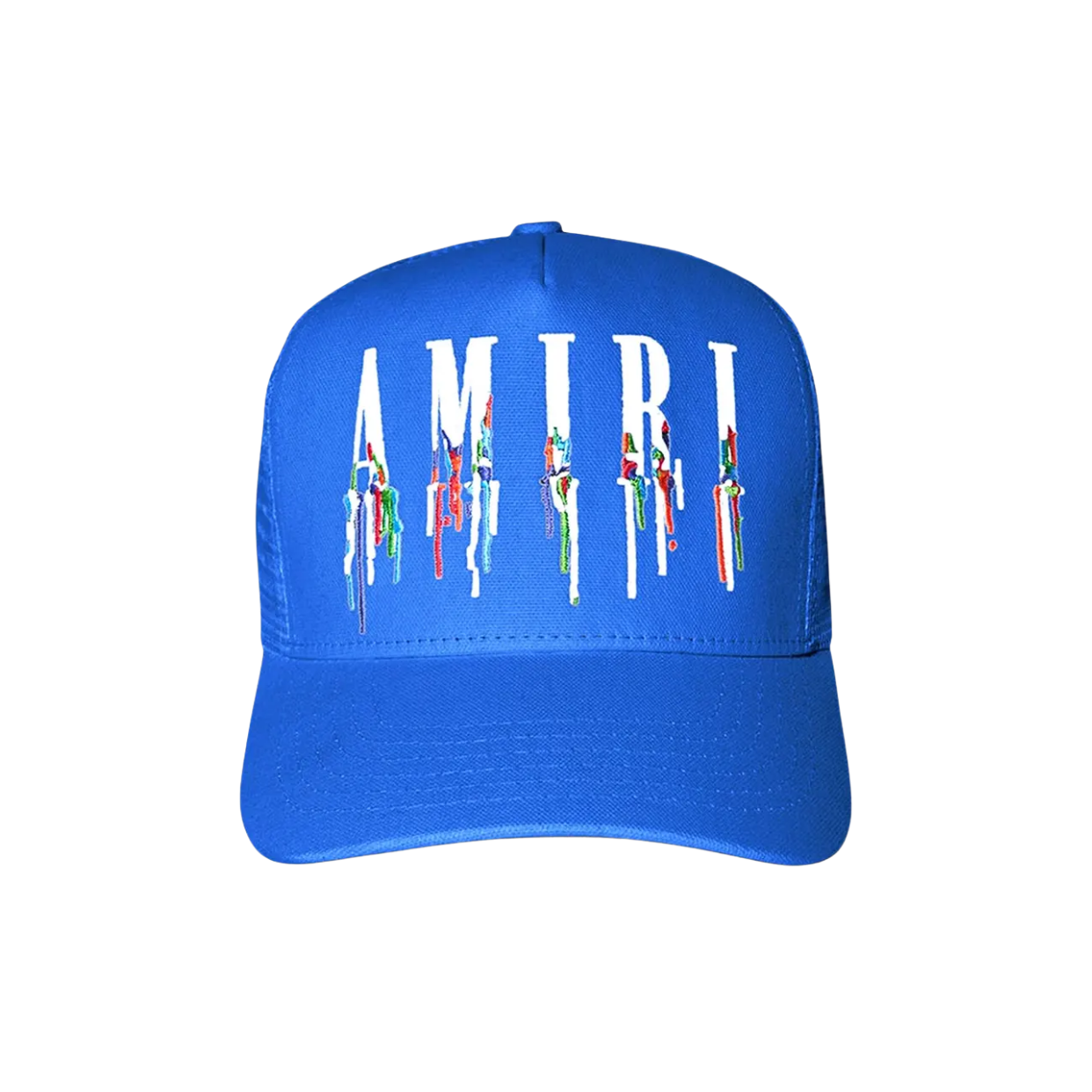 AMIRI HAT 'PAINT DRIP TRUCKER BLUE'