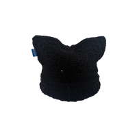 ARKYVE HAT 'CAT BLACK CROCHET'