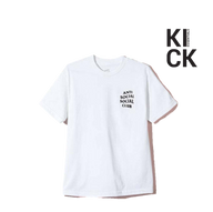 ANTI SOCIAL TEE 'WHITE PINK FLOWERS'