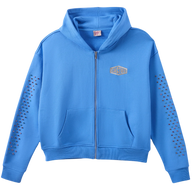 AZVA ZIP HOODIE 'CRYSTAL CACTUS BLUE'