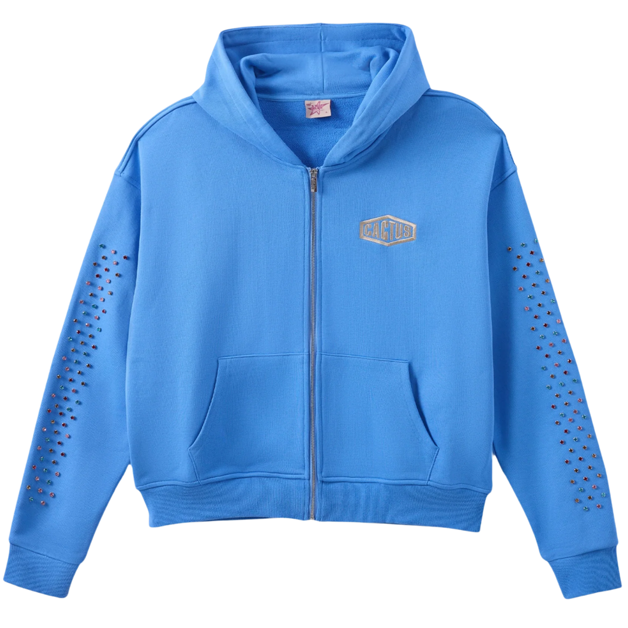 AZVA ZIP HOODIE 'CRYSTAL CACTUS BLUE'