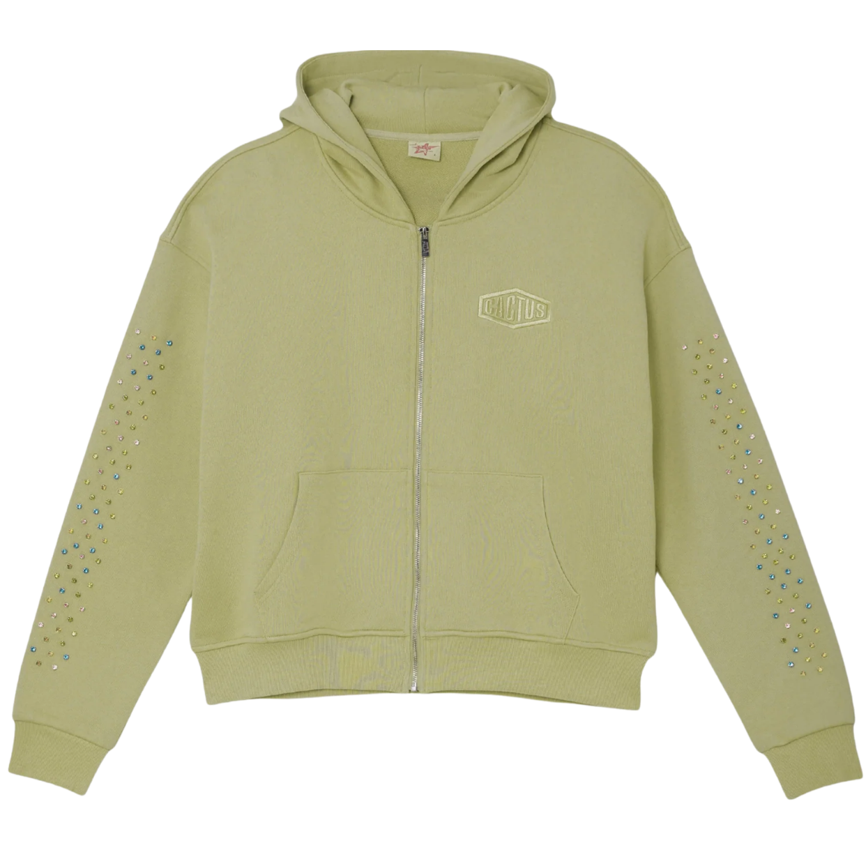 AZVA ZIP HOODIE 'CRYSTAL CACTUS MINT'