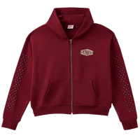 AZVA ZIP HOODIE 'CRYSTAL CACTUS RED'