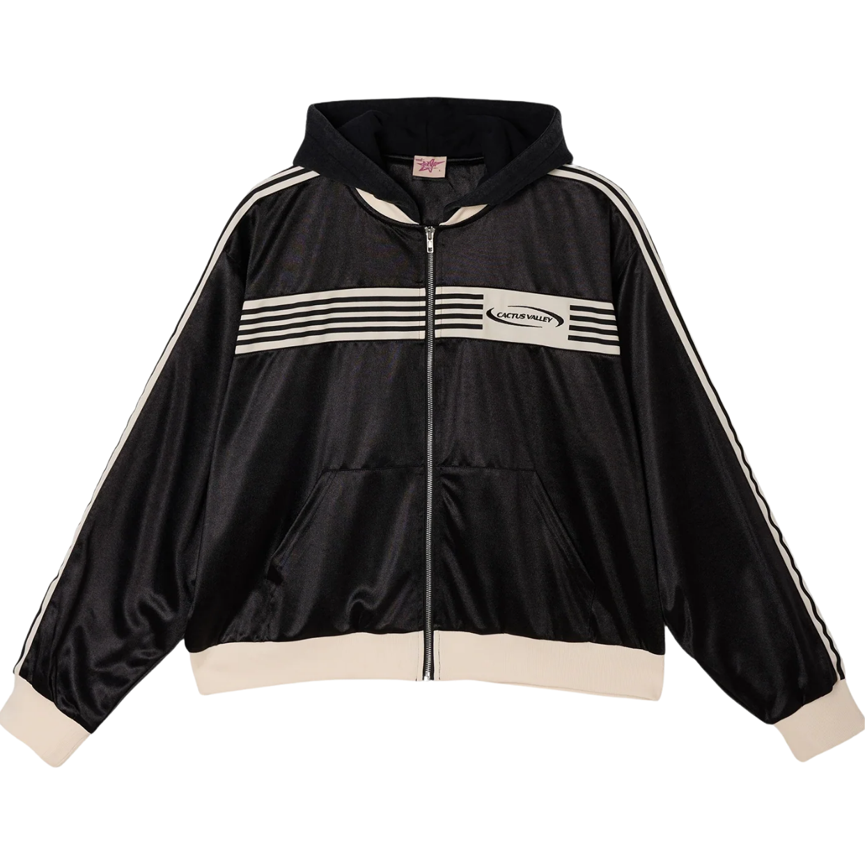 AZVA ZIP HOODIE 'STRIPED VALLEY'