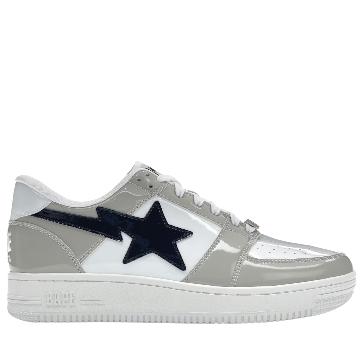 BAPESTA 'LOW WHITE GREY'