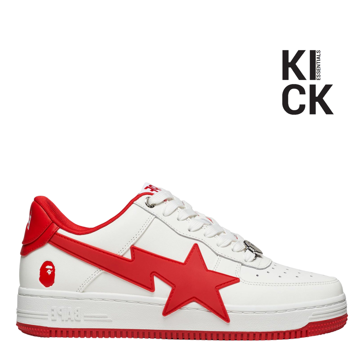 BAPESTA 'LOW #2 WHITE RED'