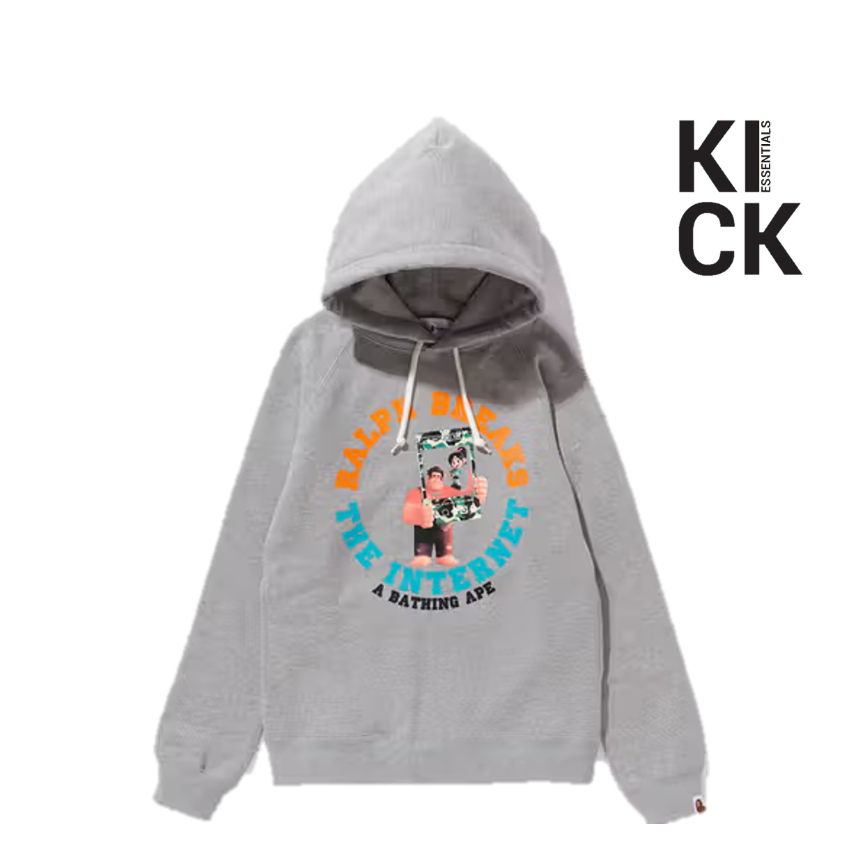 BAPE HOODIE 'AND RALPH BREAKS THE INTERNET PULLOVER GREY'