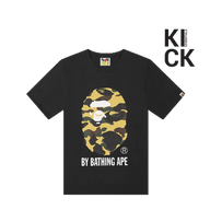 BAPE TEE '1ST CAMO BLACK YELLOW'
