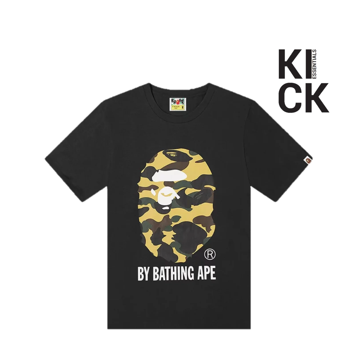 BAPE TEE '1ST CAMO BLACK YELLOW'