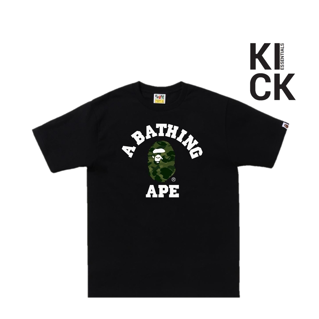 BAPE TEE 'COLLEGE BLACK GREEN'