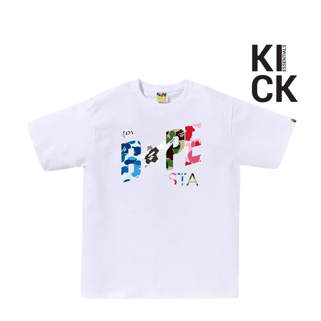 BAPE TEE 'ABC CAMO CRAZY BAPESTA WHITE'