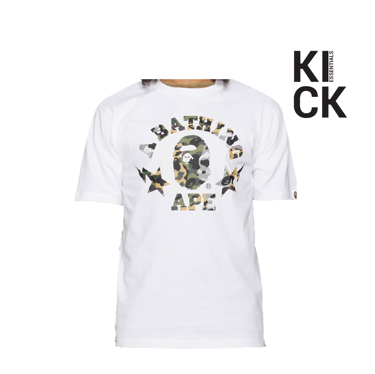 BAPE TEE '1ST CAMO CRAZY WHITE'
