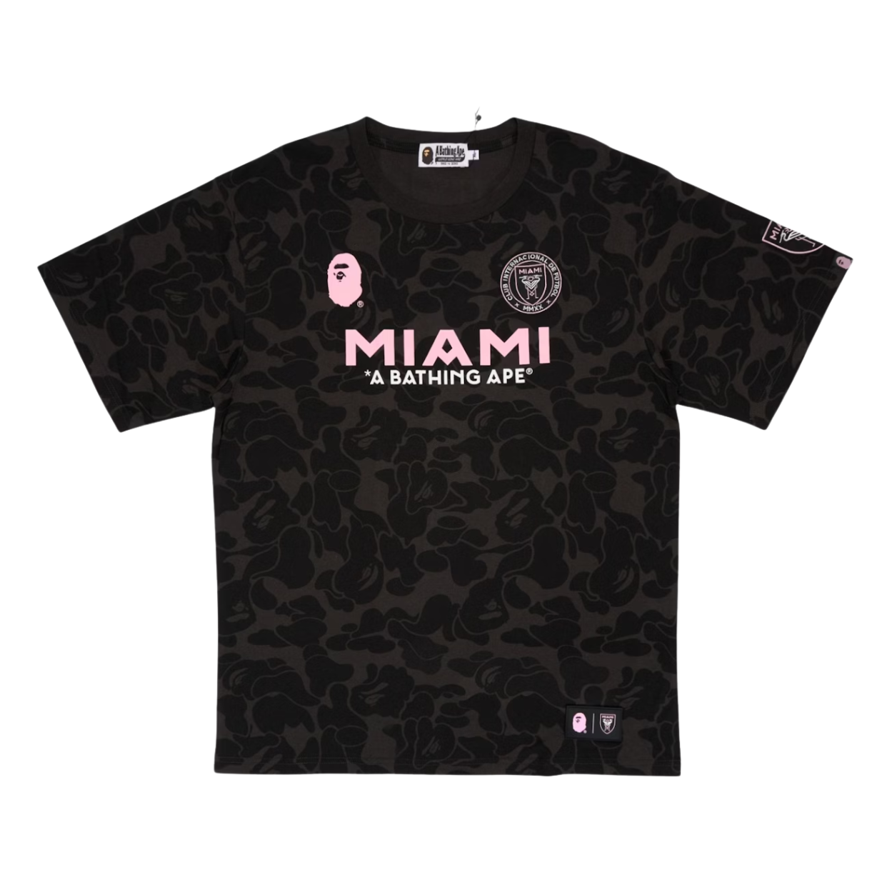 BAPE TEE 'INTER MIAMI CF CAMO BLACK'
