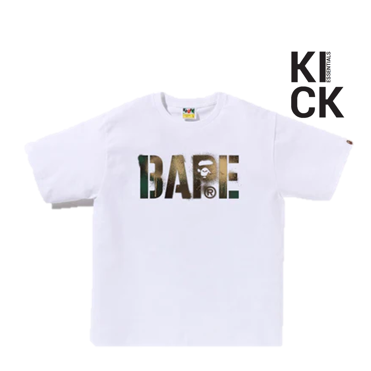 BAPE TEE 'MAP CAMO STENCIL WHITE'