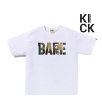 BAPE TEE 'MAP CAMO STENCIL WHITE'