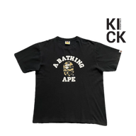 BAPE TEE 'COLLEGE BLACK YELLOW'