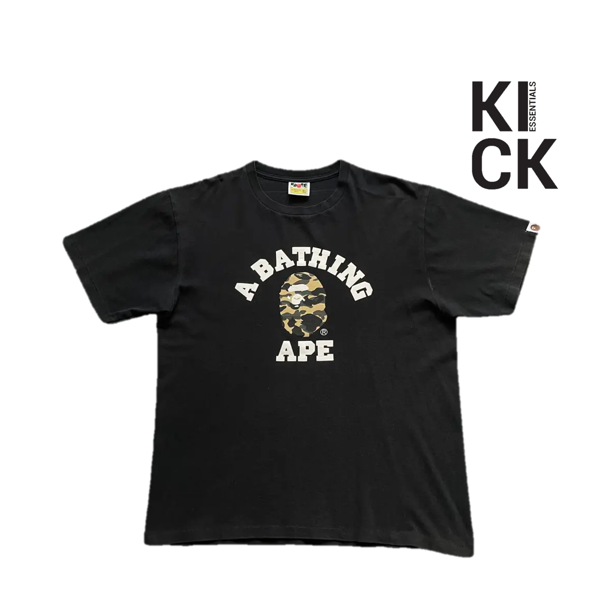 BAPE TEE 'COLLEGE BLACK YELLOW'