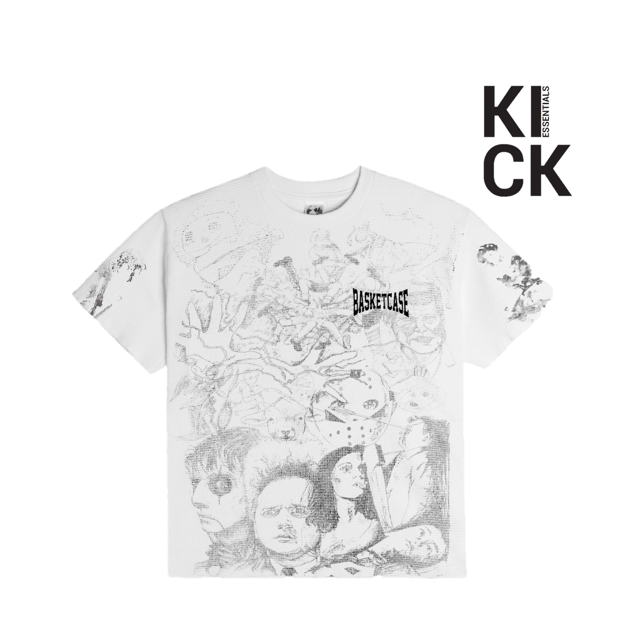 BASKETCASE TEE 'SCRIBBLE THERMAL WHITE'