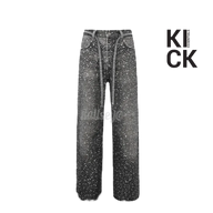 BIRTH OF A ROYAL CHILD JEANS 'RHINESTONES BLACK'