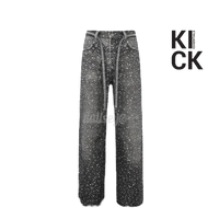 BIRTH OF A ROYAL CHILD JEANS 'RHINESTONES BLACK'