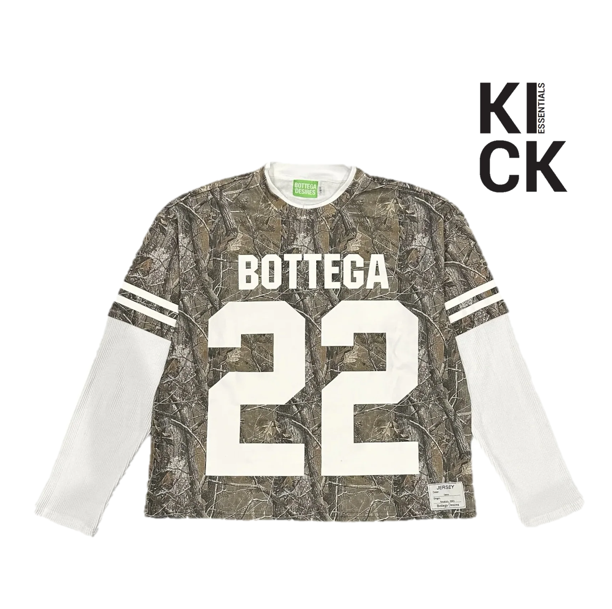 BOTTEGA DESIRES LONGSLEEVE 'CAMO JERSEY'