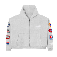 BOTTEGA DESIRES ZIP-UP 'PATCHES GREY'