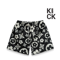 BRAVEST STUDIOS SHORT 'BLACK FLOWER LOGOS'