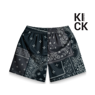 BRAVEST STUDIOS SHORT 'PATCHWORK PAISLEY BLACK'