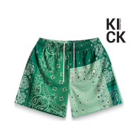 BRAVEST STUDIOS SHORT 'PATCHWORK PAISLEY GREEN'