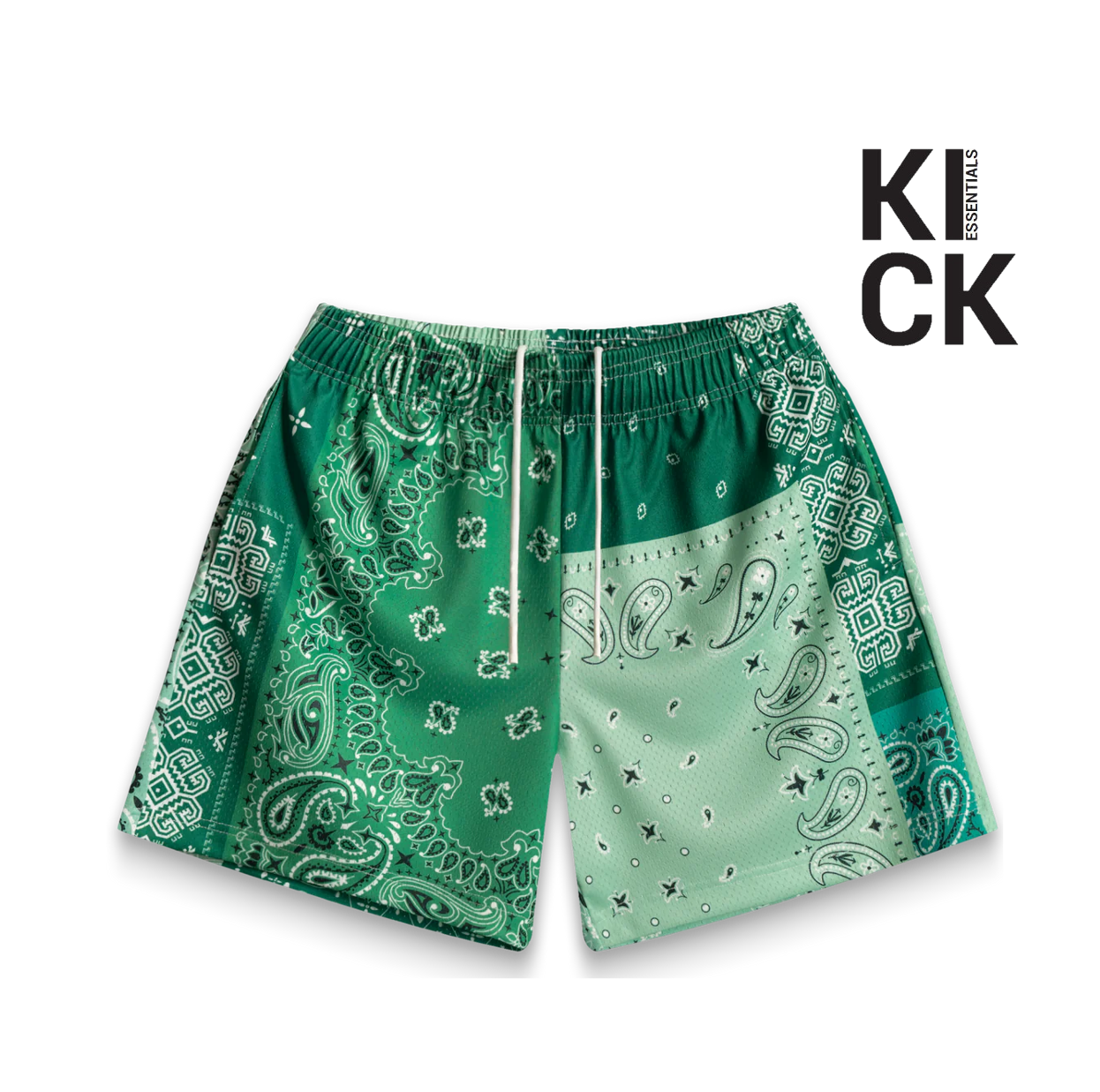 BRAVEST STUDIOS SHORT 'PATCHWORK PAISLEY GREEN'
