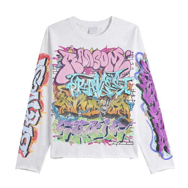 BRAVEST STUDIOS LONGSLEEVE 'WHITE GRAF'