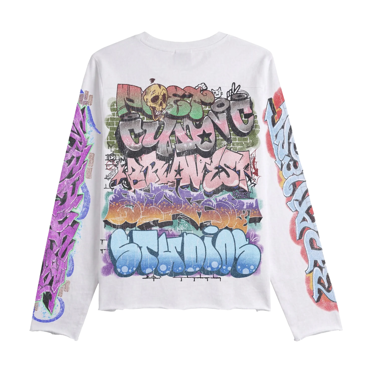BRAVEST STUDIOS LONGSLEEVE 'WHITE GRAF'
