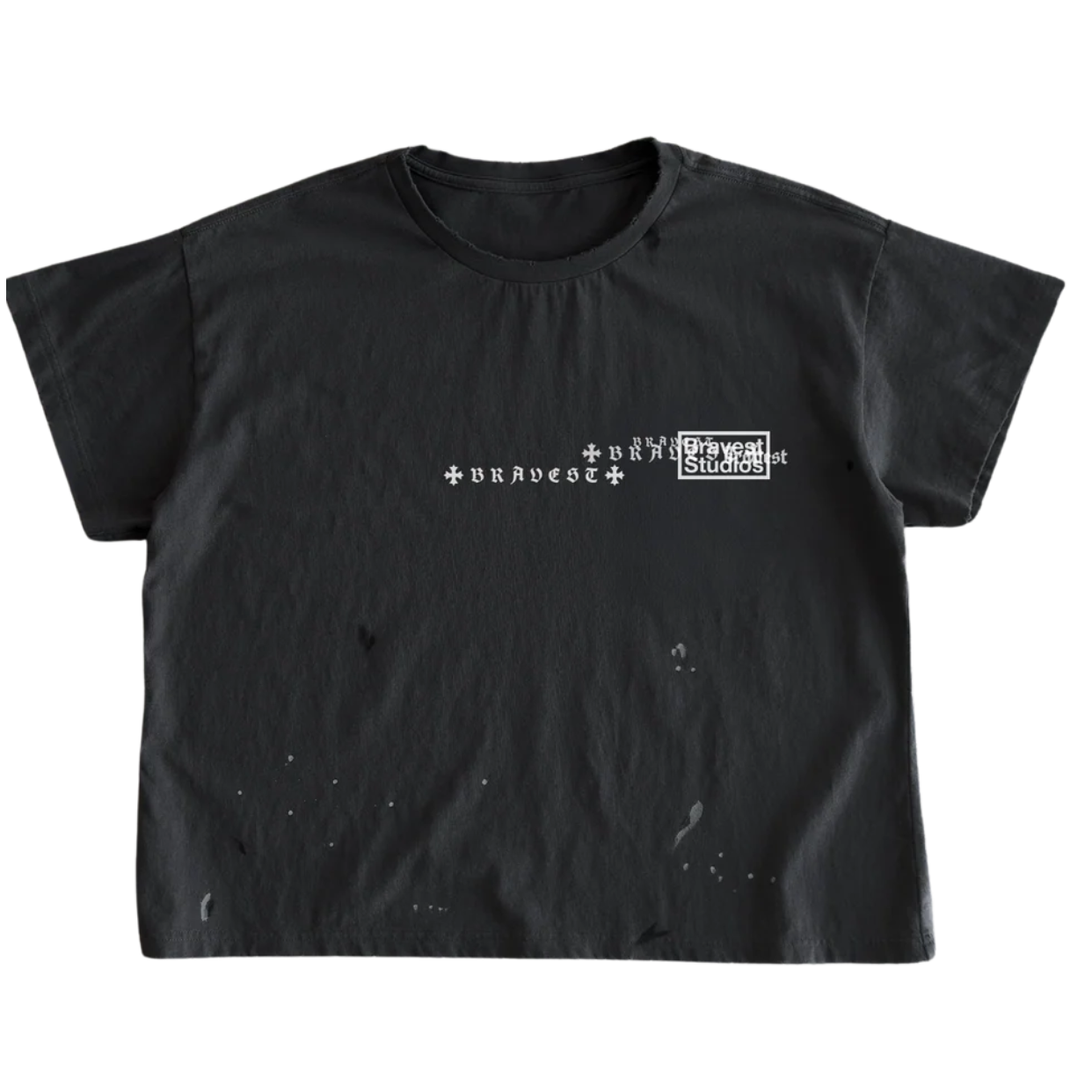 BRAVEST STUDIOS TEE 'LOGOS FADED VINTAGE BLACK'