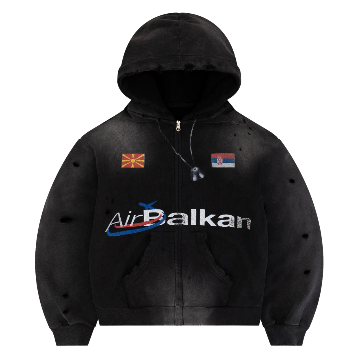 BRAVEST STUDIOS ZIP-UP 'AIR BALKAN BLACK'