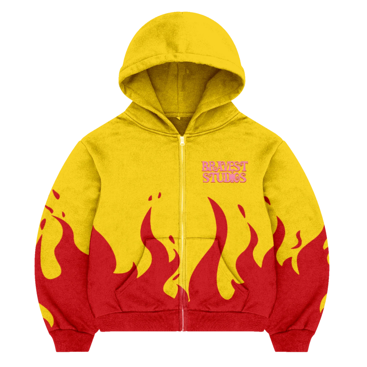 BRAVEST STUDIOS ZIP-UP 'FLAME YELLOW ORANGE'